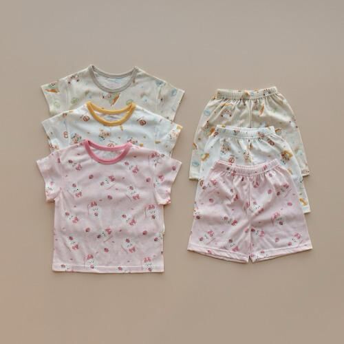 DOT甜點心派對系列-莫代爾棉居家上下套裝 - 七分袖