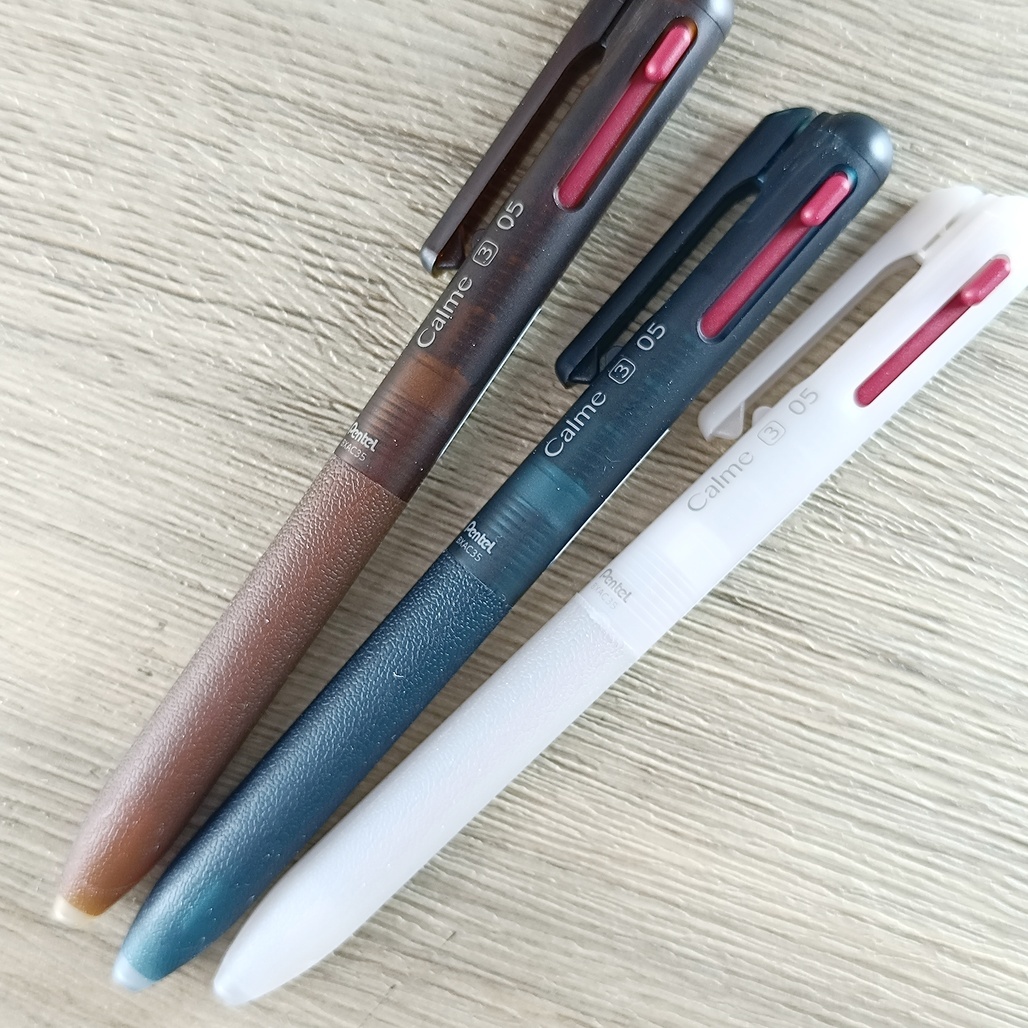 Pentel 飛龍．半透明系列 Calme靜暮三色輕油性筆 0.5mm 共三色