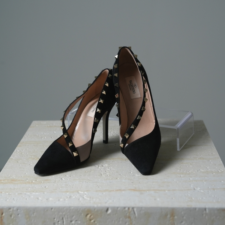 Valentino 黑色尖頭高跟鞋 36號