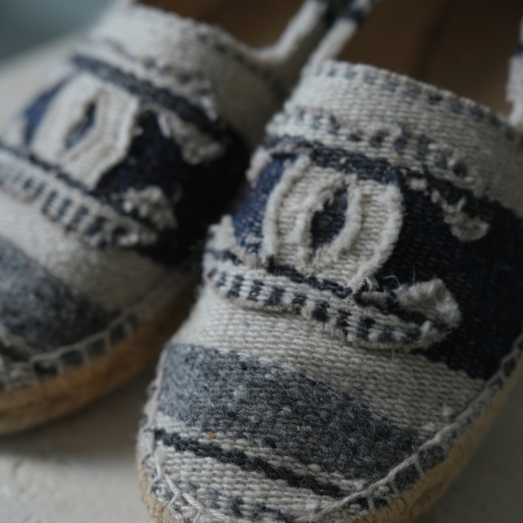 Chanel 民族風草編漁夫鞋 36號