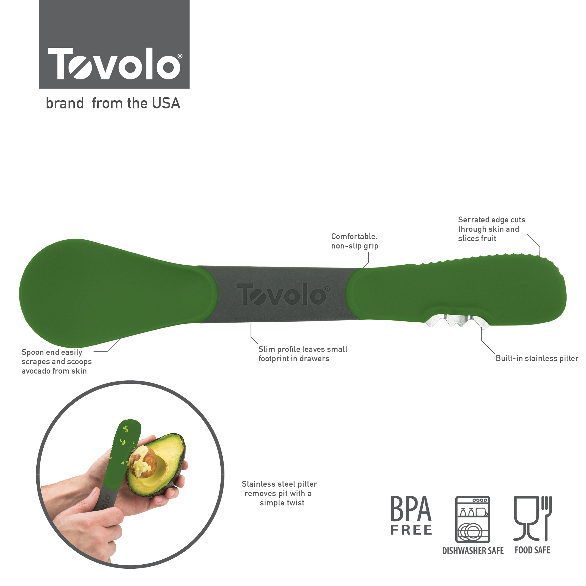 TOVOLO 3合1 牛油果工具刀