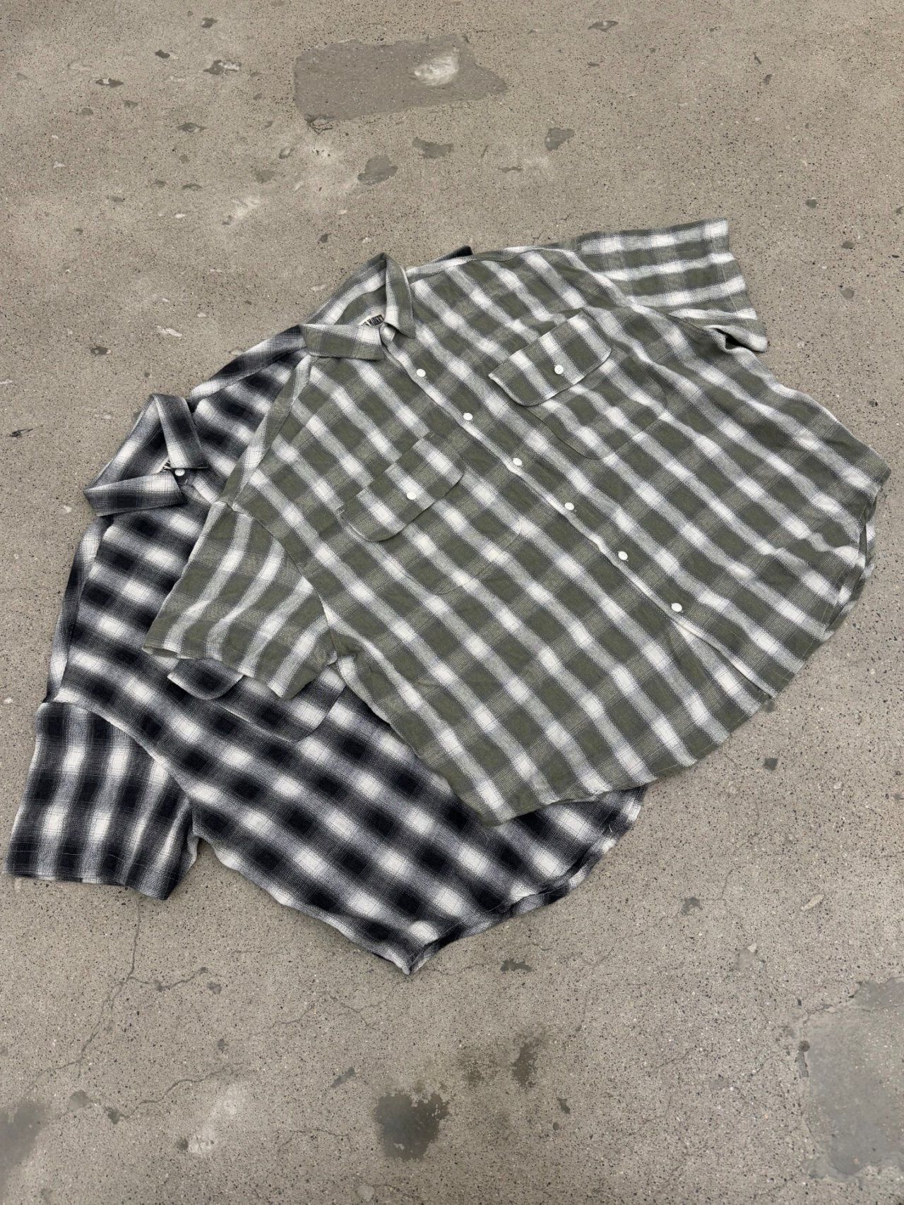 格仔短袖恤衫 FARMERS-079S