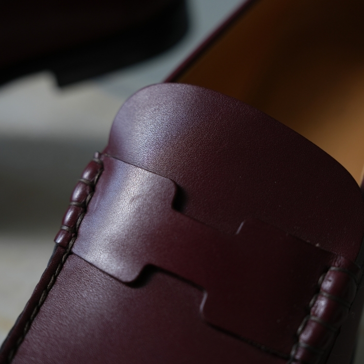 Hermes 酒紅色樂福鞋 37號