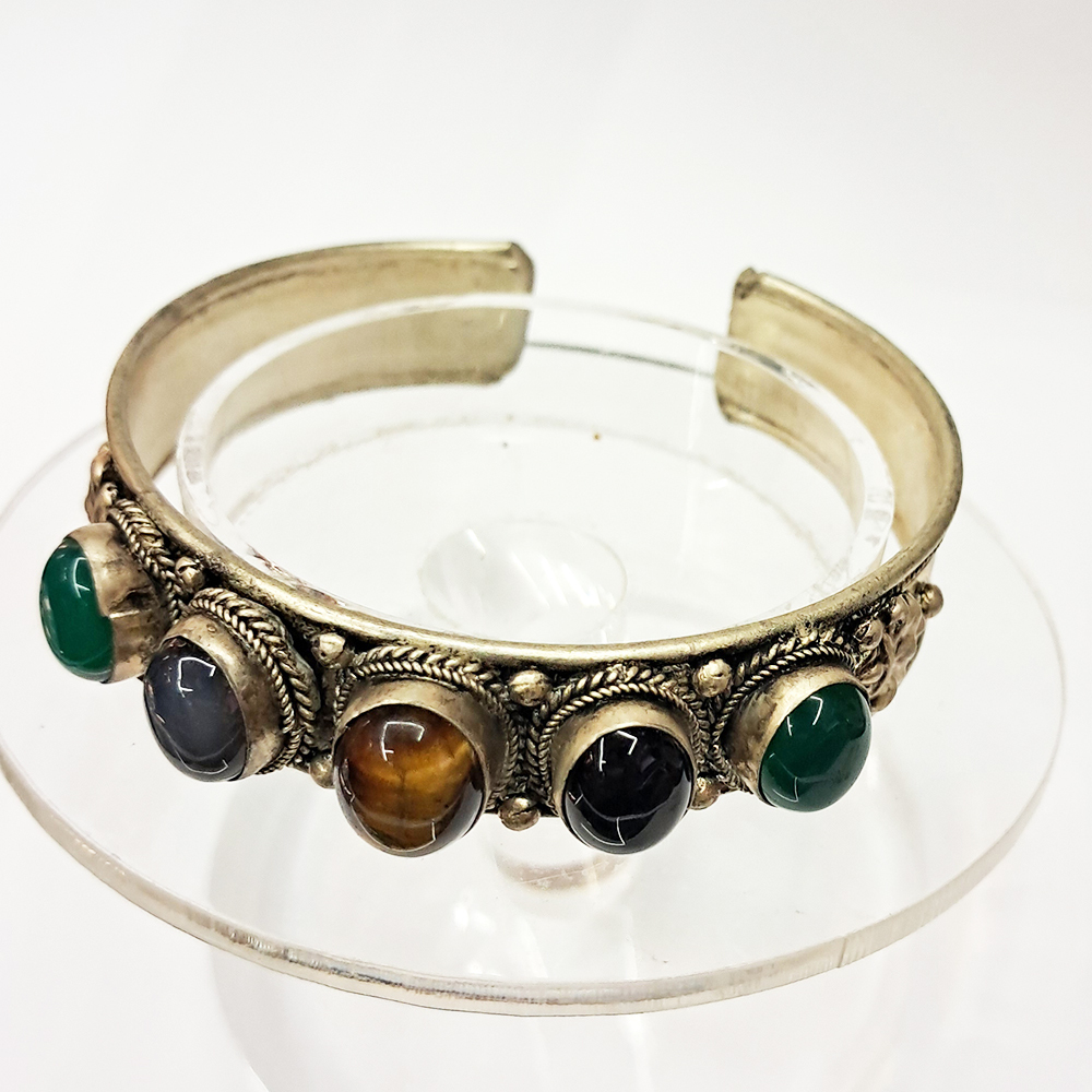 寶石尼泊爾手環{藏銀}【十方】127252