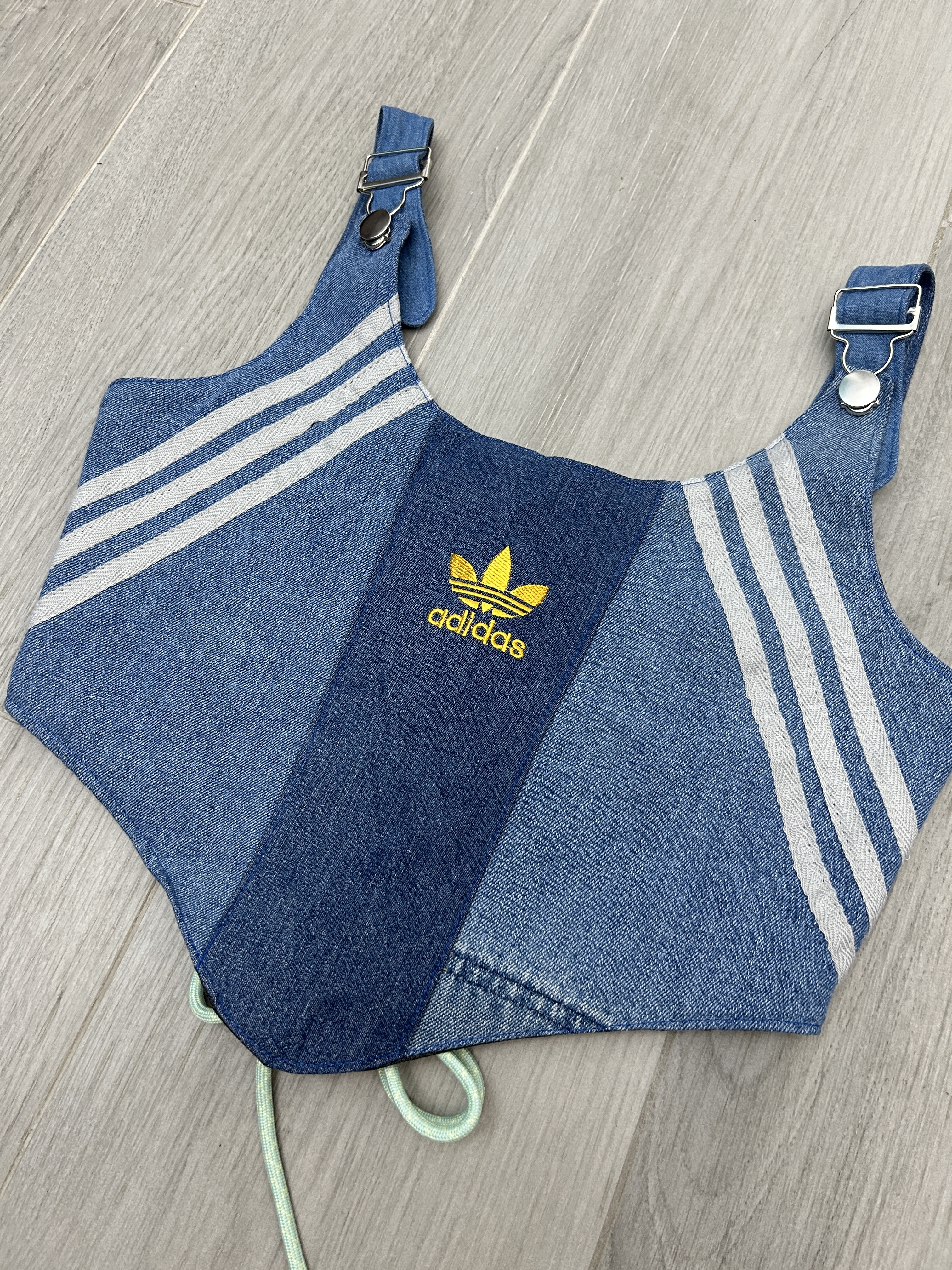 【現貨】泰國REMAKE牛仔配間紋Logo馬甲