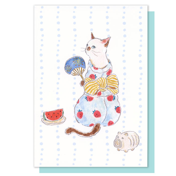 風鈴貓 立體卡片  トコロコムギ系列 ｜日本ACTIVE CORPORATION