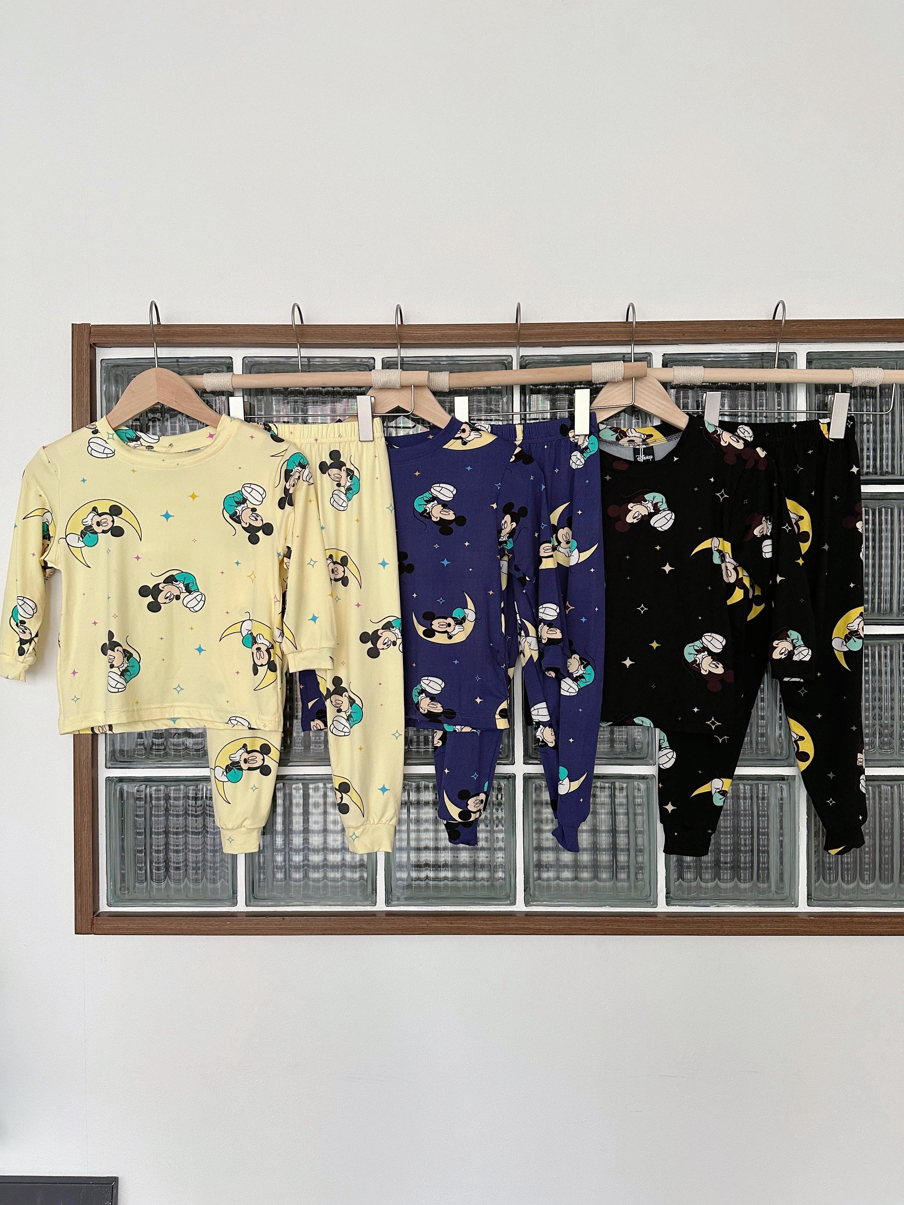 PJ008 迪士尼米奇月亮星空長袖睡衣(小童）-3色