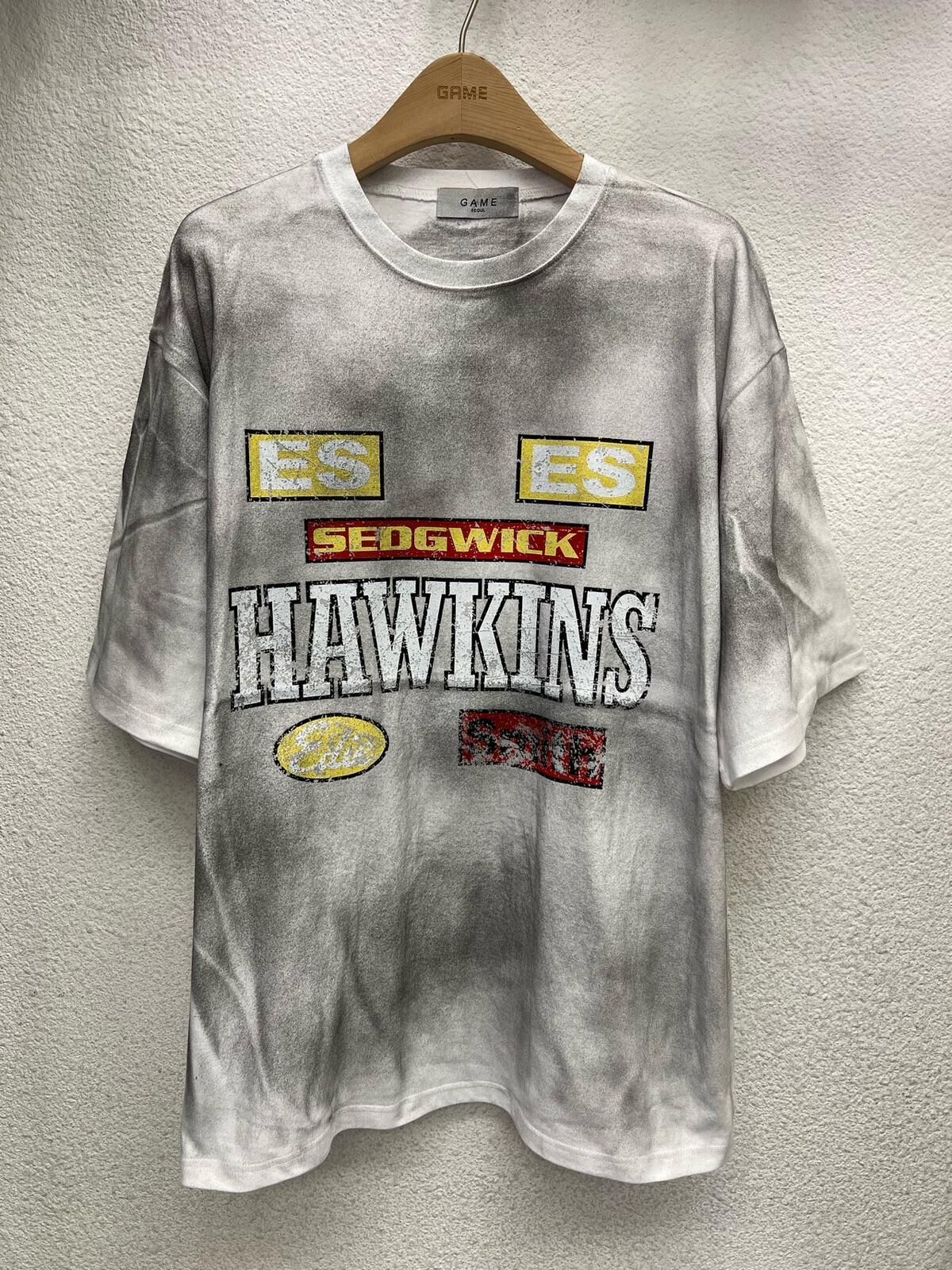 仿污英文字短袖Tee GAME-066T