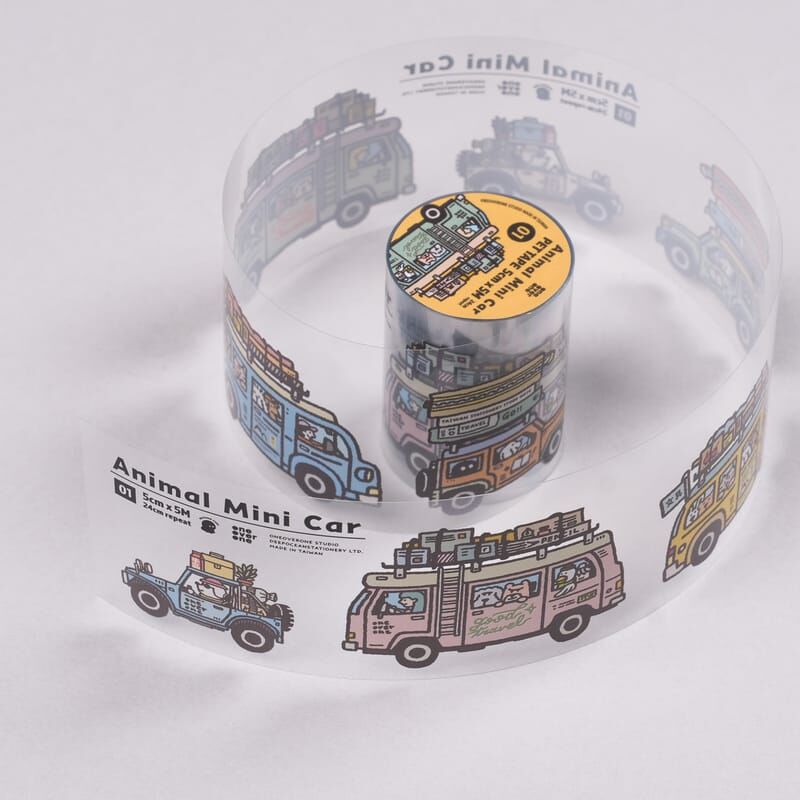 動物小車 露營車 & 吉普車 PET膠帶｜1/1工作室