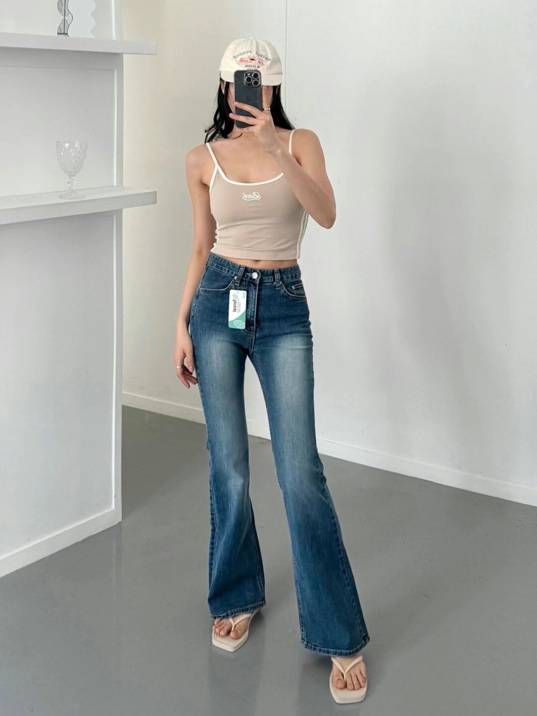 716刷色牛仔長褲