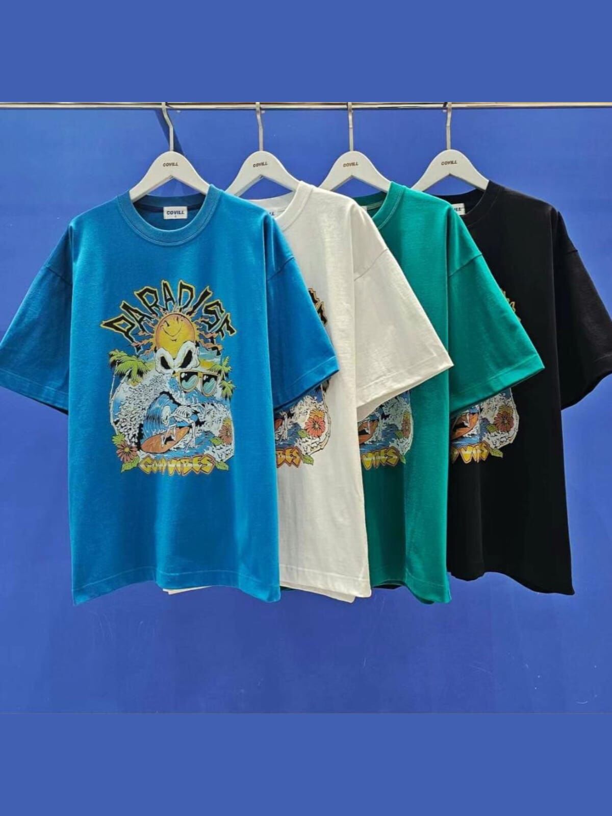 OverSize英文字圖案短袖Tee COVILL-197T