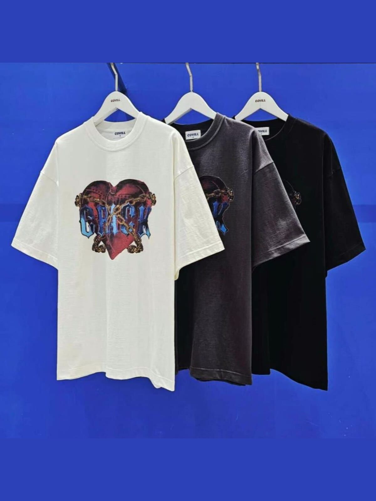 OverSize英文字圖案短袖Tee COVILL-194T