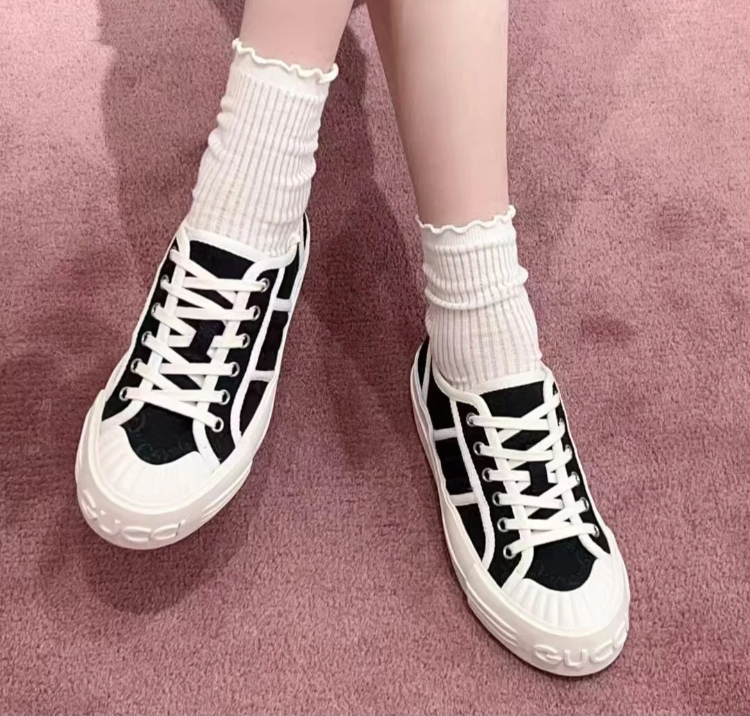 GG 黑色併白色 餅乾鞋