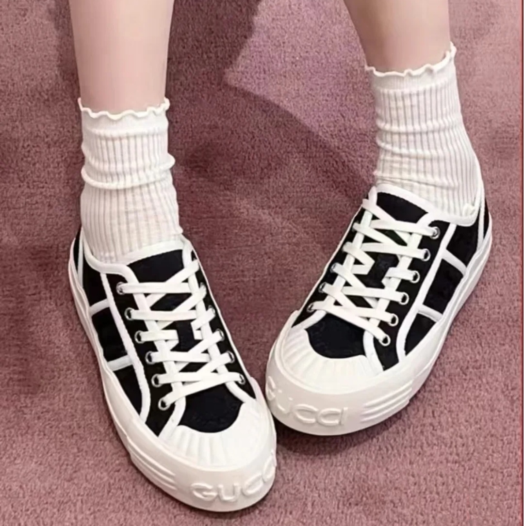 GG 黑色併白色 餅乾鞋