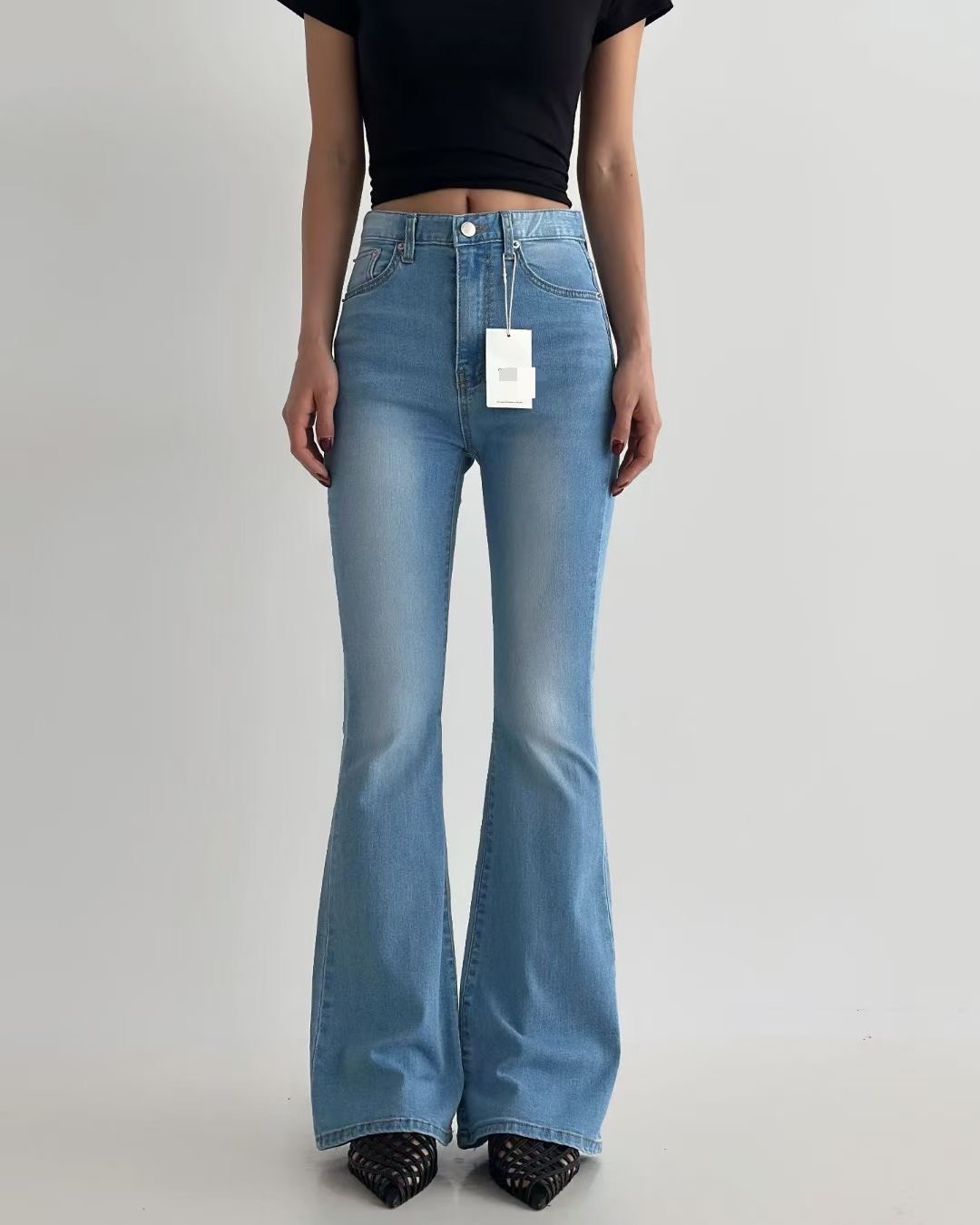 825牛仔喇叭長褲