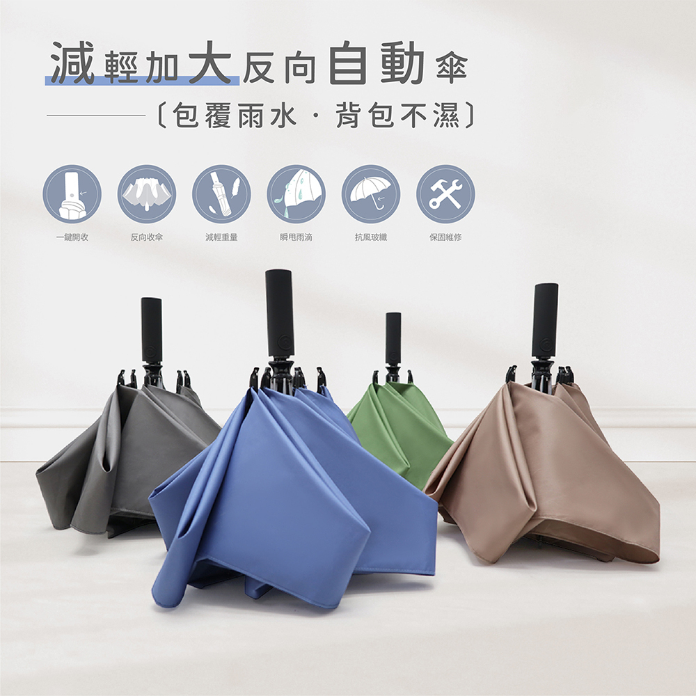通勤神器｜上下車不濕身, 反向收傘｜背包乾爽不沾濕,反向自動傘, 特大雨傘, 逆向傘,自動傘, 大型雨傘, 抗風傘,反向傘推薦