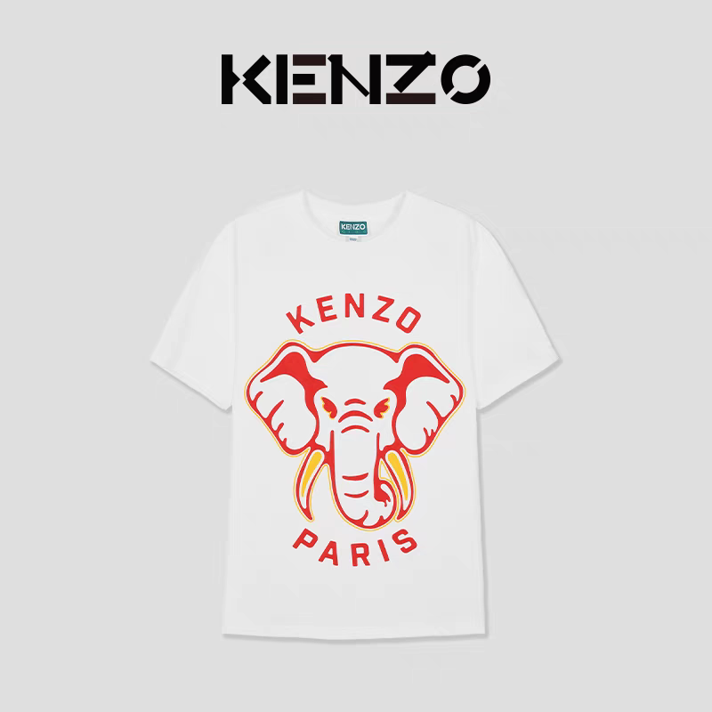 KENZO Kids 白色經典大象 Tee