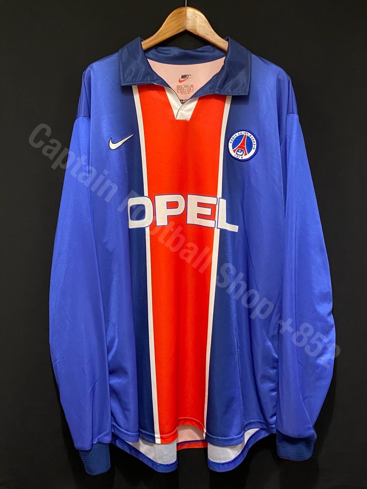 (Player Issue) PSG Paris Saint Germain 1997-1998 UEFA Champions League Home L/S Player Issue Shirt #10 OKOCHA