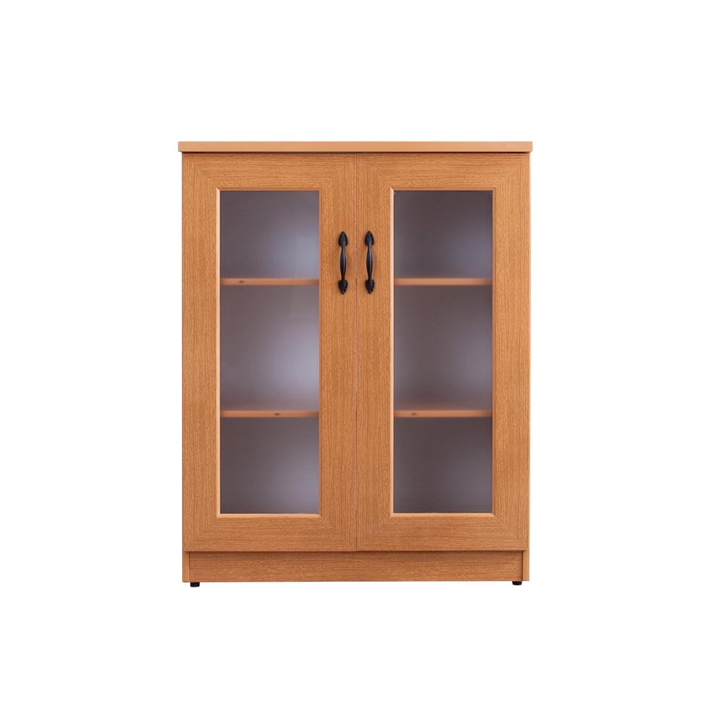 南亞塑鋼-2.7尺二開門霧面透視鞋櫃