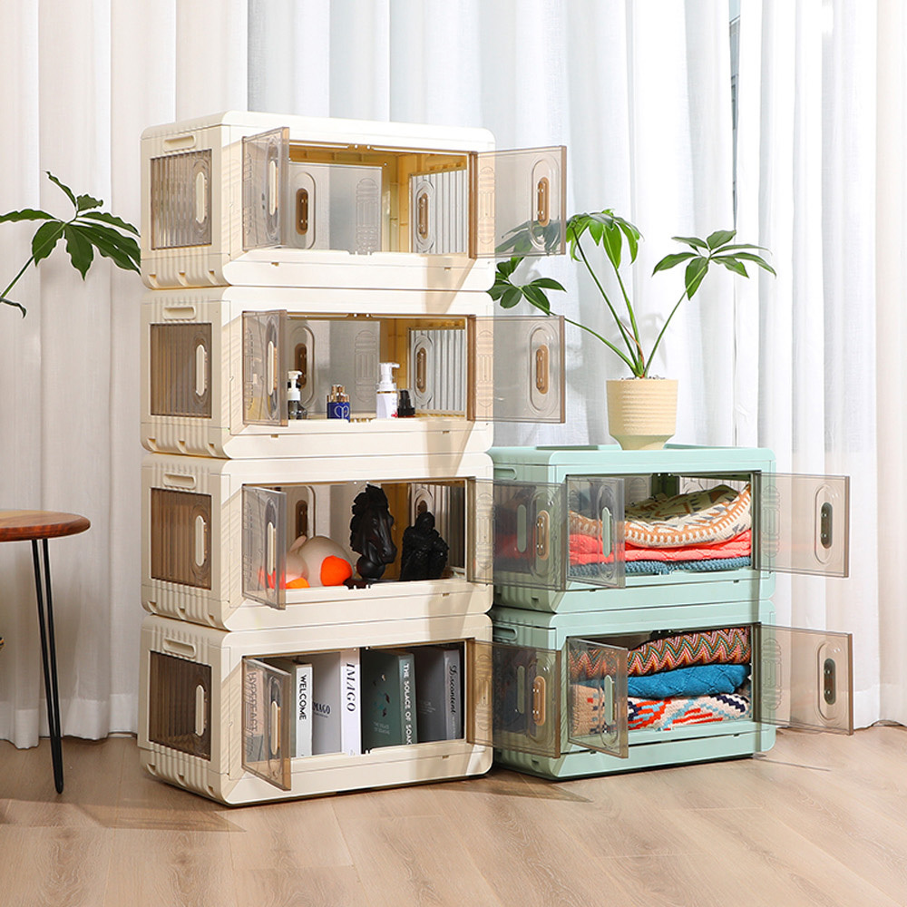 【AOTTO】五開門可疊加折疊收納箱大款(AL-608)