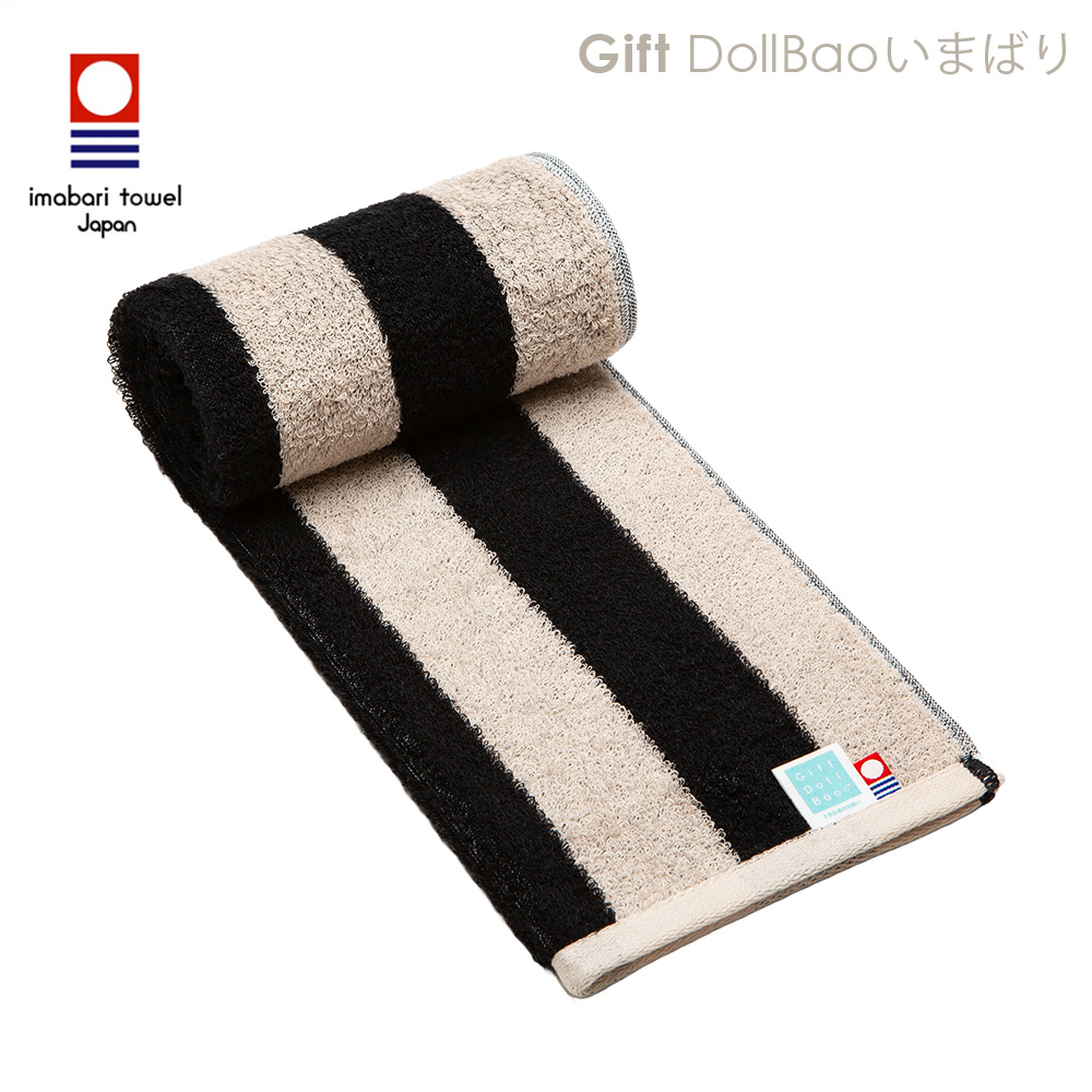 Gift DollBao いまばり日本今治毛巾系列_不傷髮專用版擦髮巾33x90cm｜奶茶泡泡