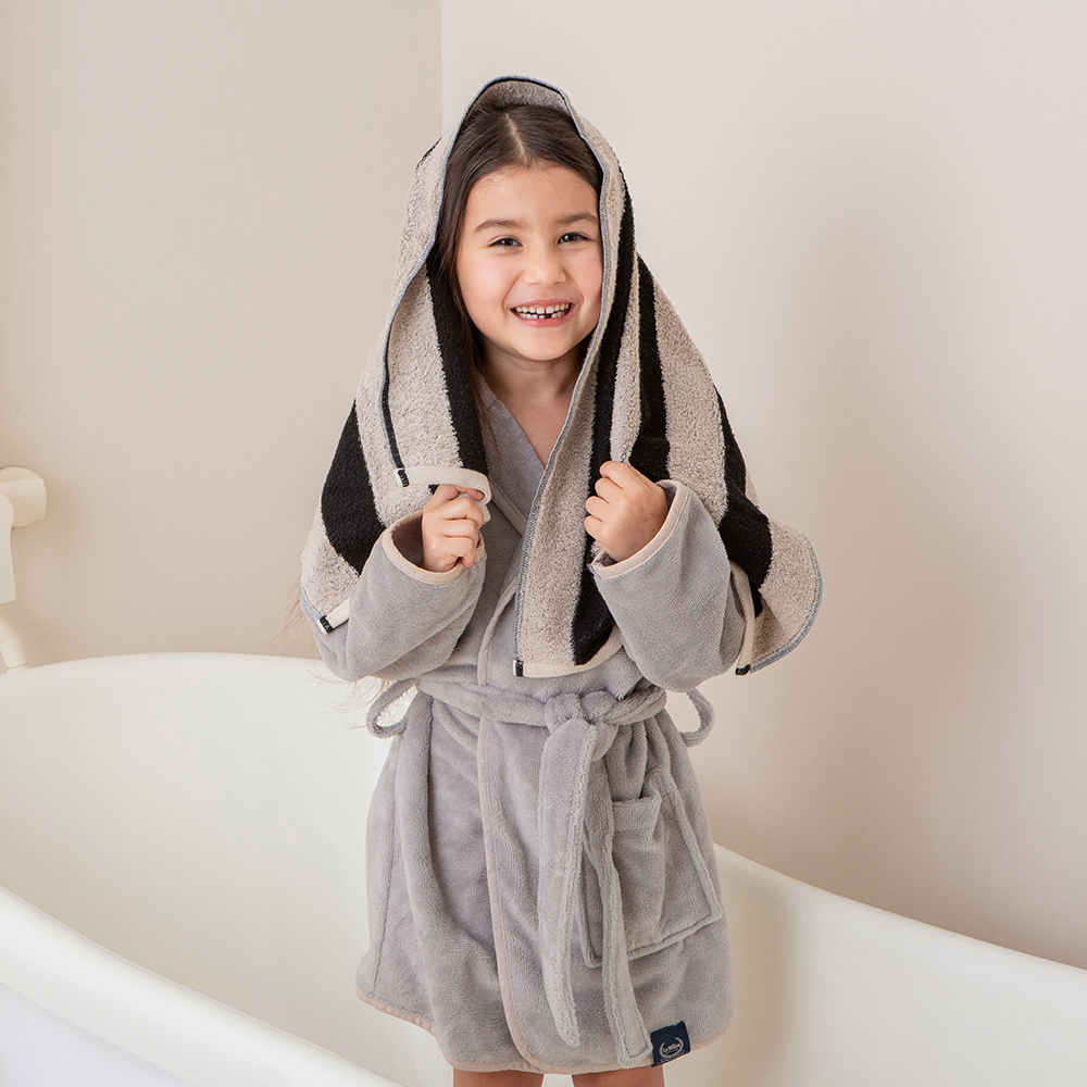 Gift DollBao いまばり日本今治毛巾系列_不傷髮專用版擦髮巾33x90cm｜奶茶泡泡