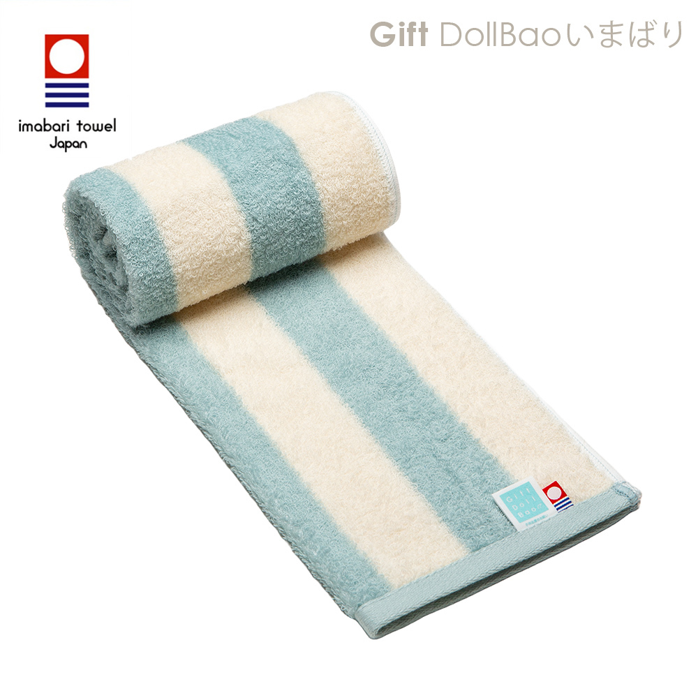 Gift DollBao いまばり日本今治毛巾系列_不傷髮專用版擦髮巾33x90cm｜經典泡泡
