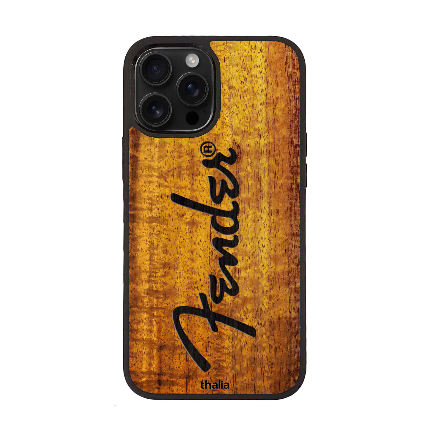 Thalia Fender Koa Vertical Spaghetti Logo iPhone 16 手機殼