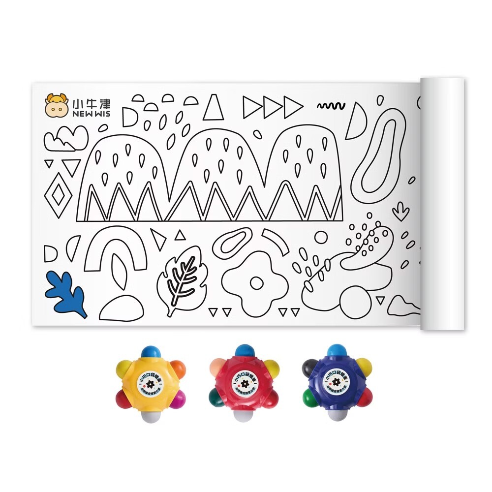 【小牛津】彩繪創意塗鴉牆(5公尺無痕貼牆彩繪卷軸)~畫捲紙/圖畫紙/著色紙