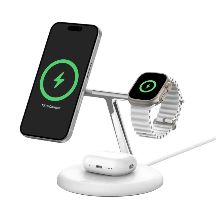 Belkin BoostCharge Pro Qi2 3合1無線充電座 15W