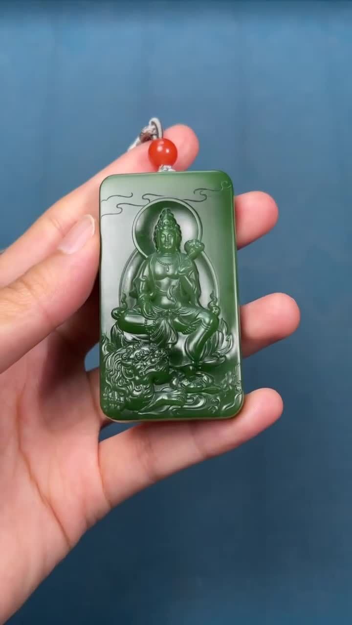 和田玉文殊菩薩,天然和田玉軟玉