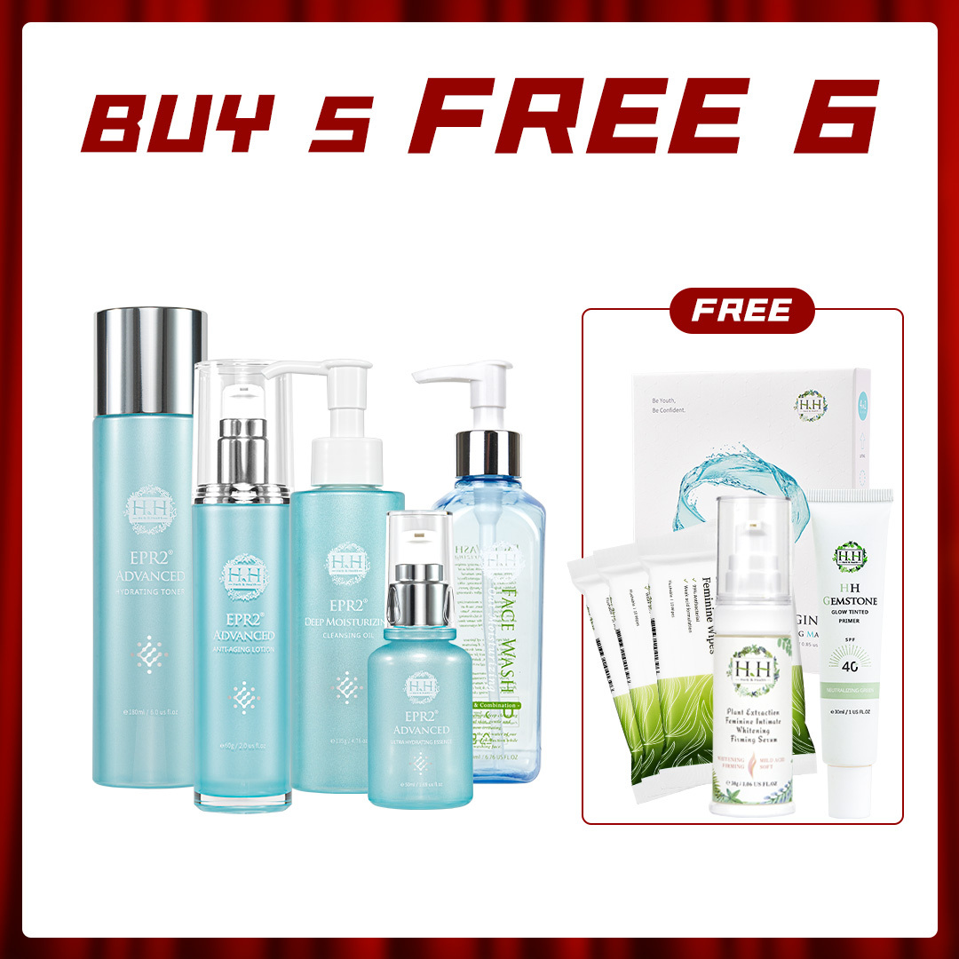 【Face Care Full Set】HH Face Wash +EPR2 Cleansing Oil +Toner +Essence +Lotion