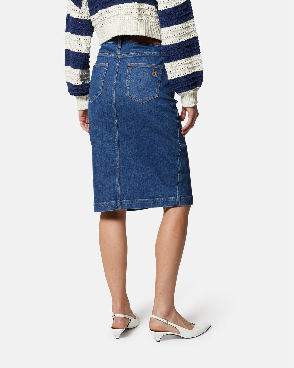 【Silvian Heach】個性開叉單寧裙