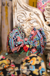 MACRAME ACC - 手工刺繡蝴蝶結髮夾 - (0228)