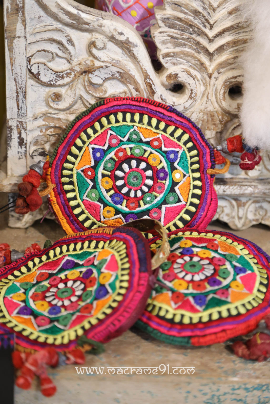 Macrame 民族風零錢包 - J0486 - 多色 (0228)