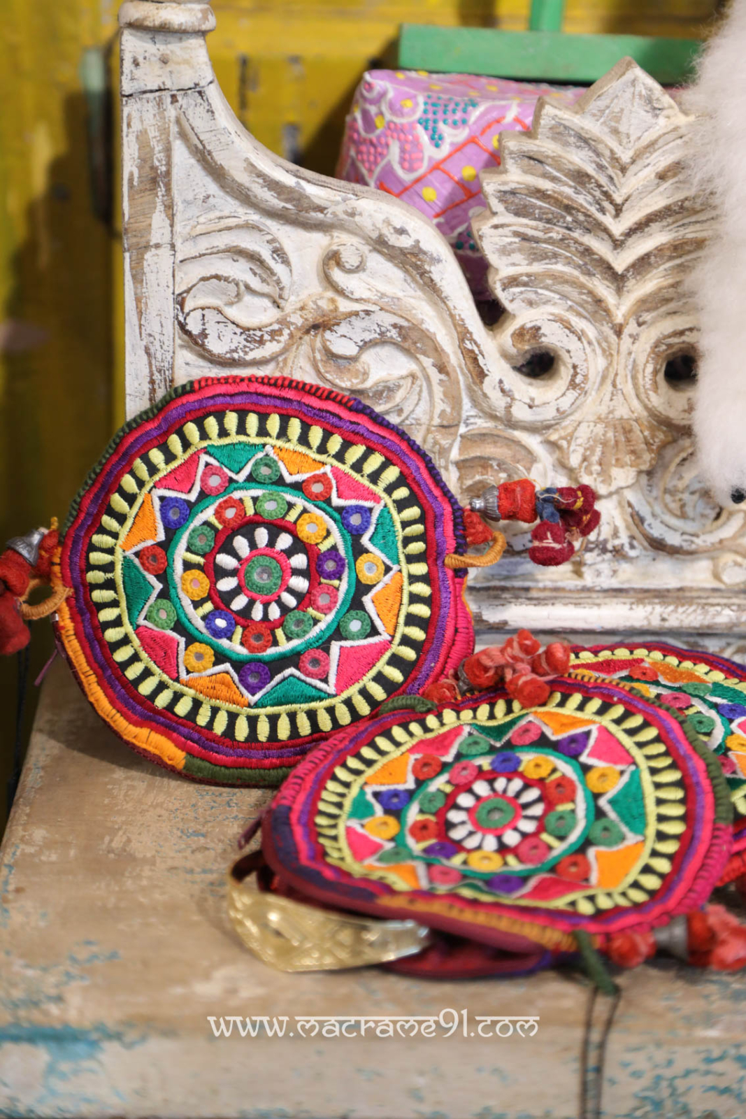 Macrame 民族風零錢包 - J0486 - 多色 (0228)