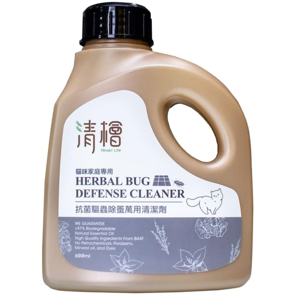 清檜 貓咪家庭專用 抗菌驅蟲除蚤萬用清潔劑 600ml