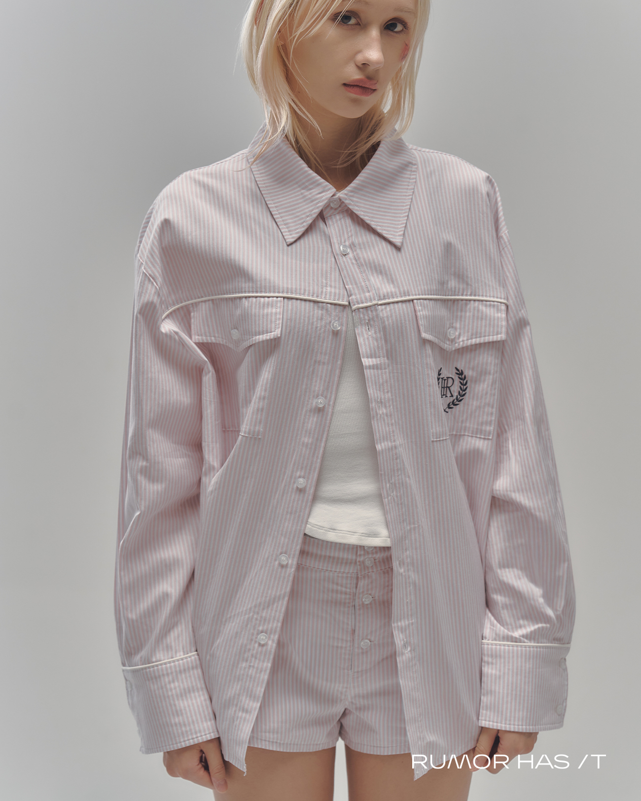 Preppy Oversized Stripe Shirt