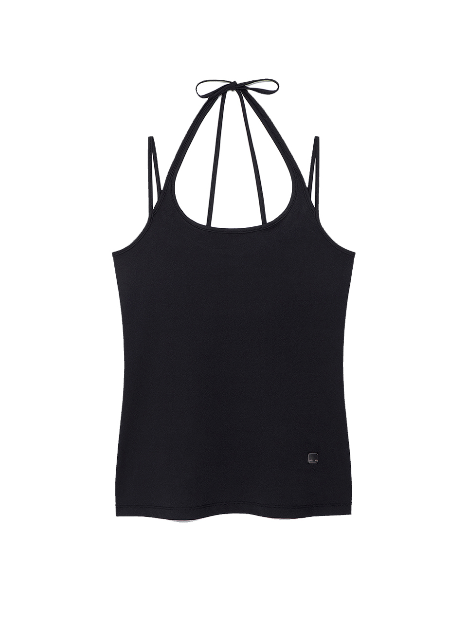 綁帶無袖上衣 黑色