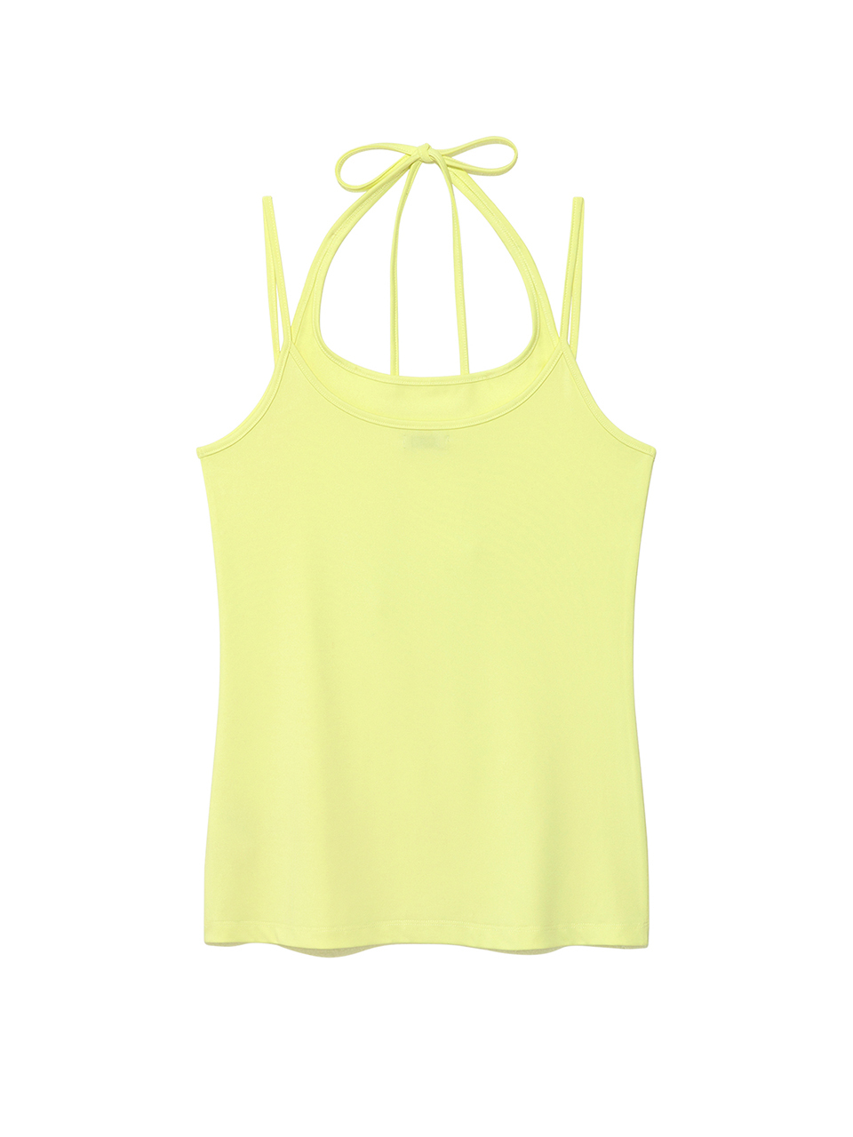 綁帶無袖上衣 淺黃色