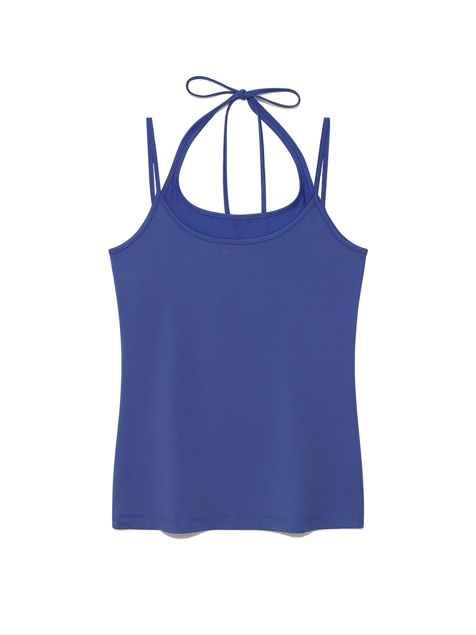 綁帶無袖上衣 藍色