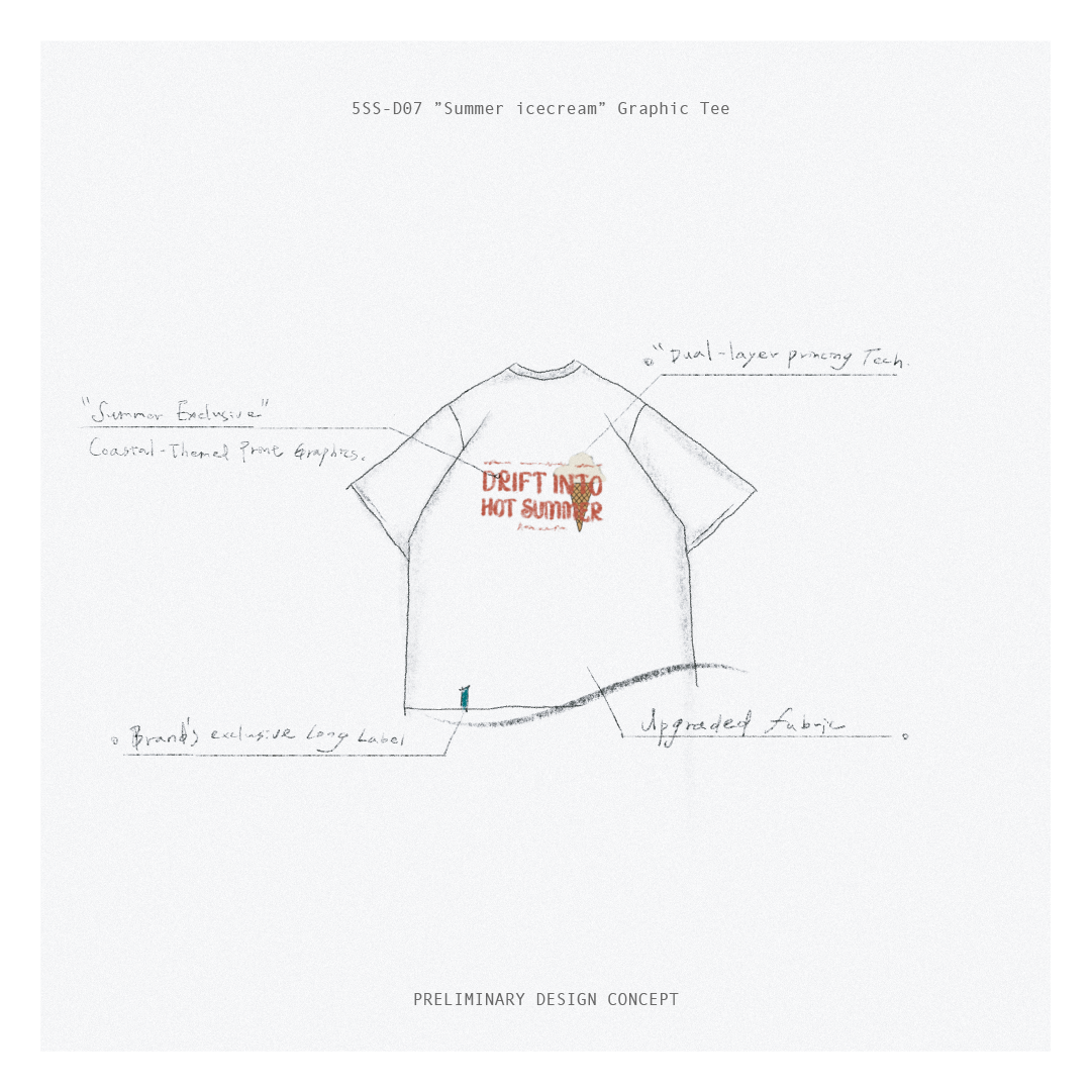 『 Pre-Sale 』DRiFTNESS｜5SS-D07 ”Summer icecream” 設計款圖T