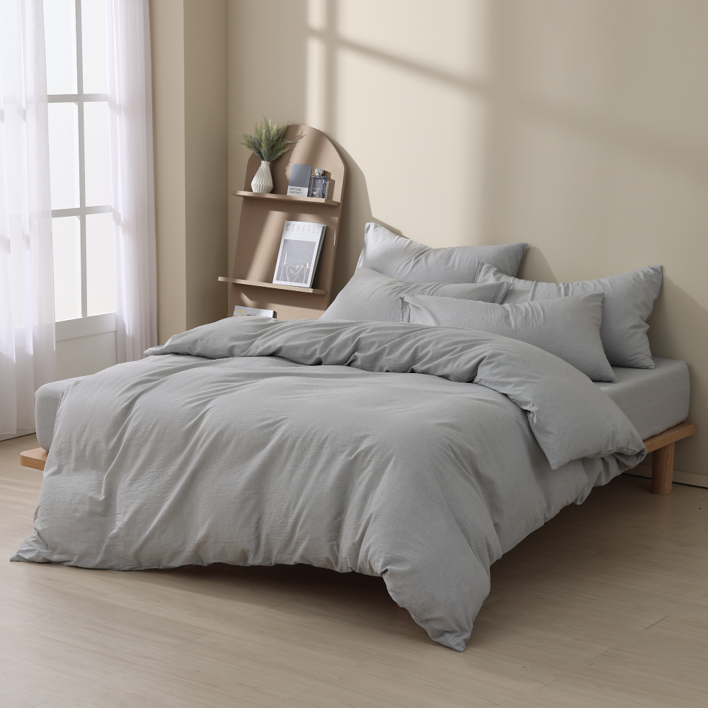 水洗棉｜100%純棉｜色織-月岩灰｜單品&床包被套組