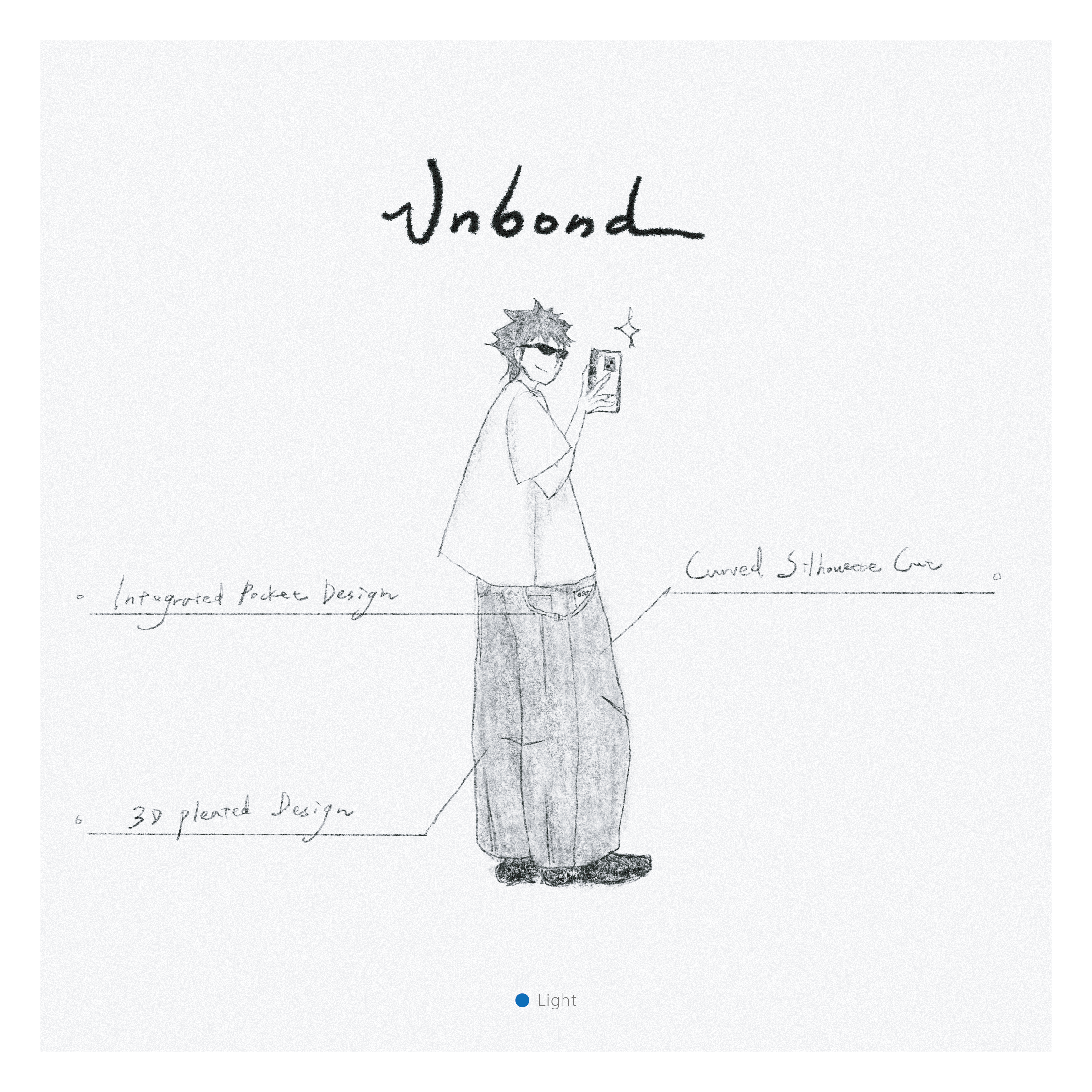 『 Pre-Sale 』DRiFTNESS｜5SS-F02”Unbound" 接縫連接口袋刺繡牛仔褲