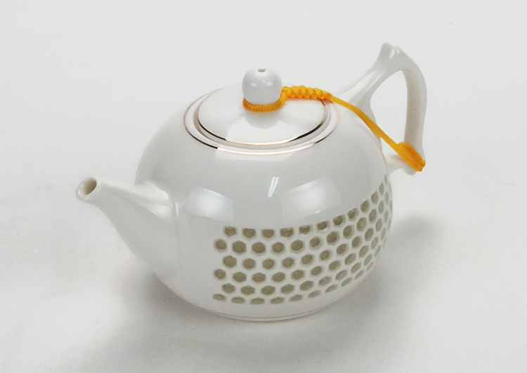 鹿港窯禮品館│玲瓏瓷10件茶泡具組(禮盒)