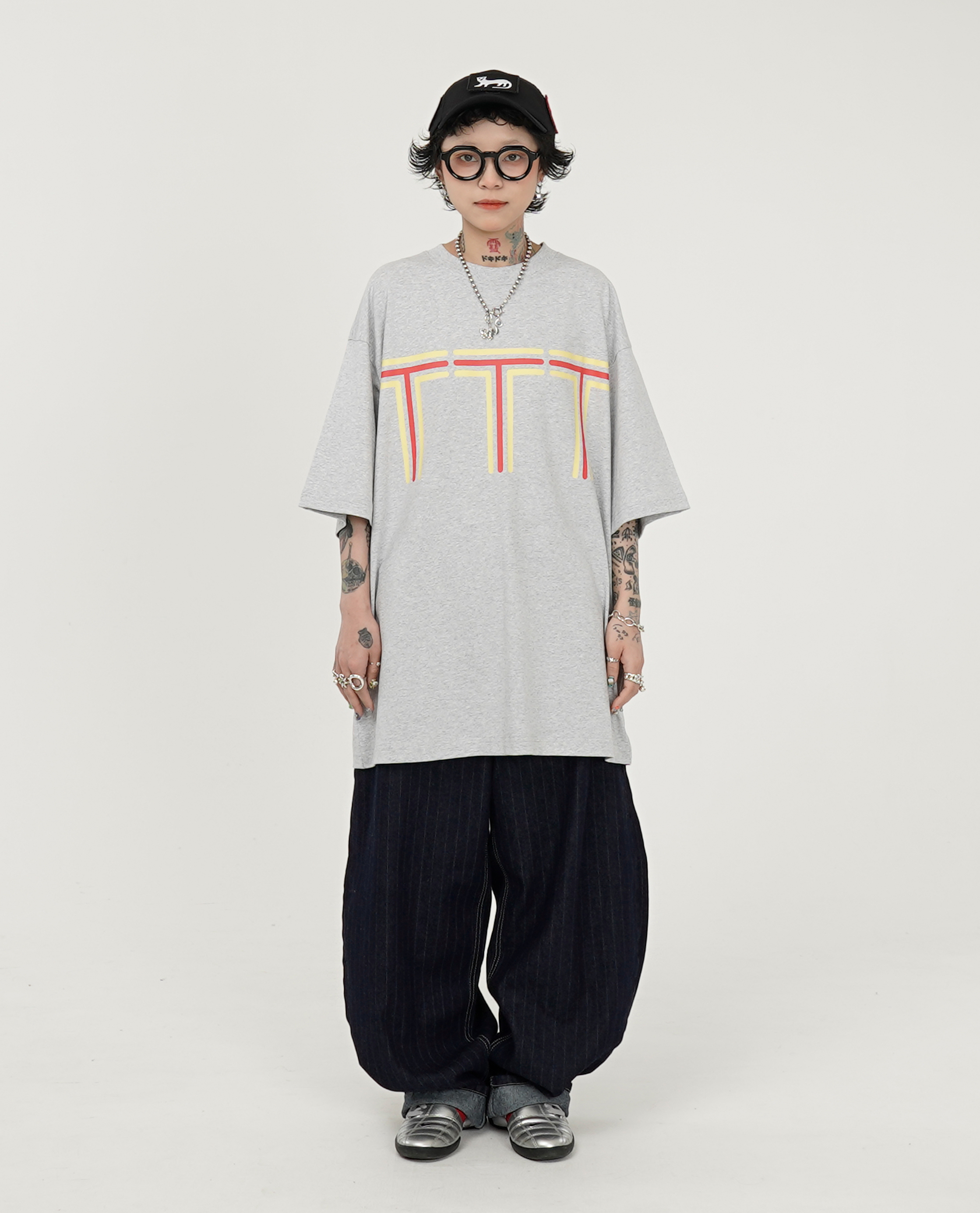 The Trilogy Tapes TTT LOGO STRIPES T-SHIRT - 25SS