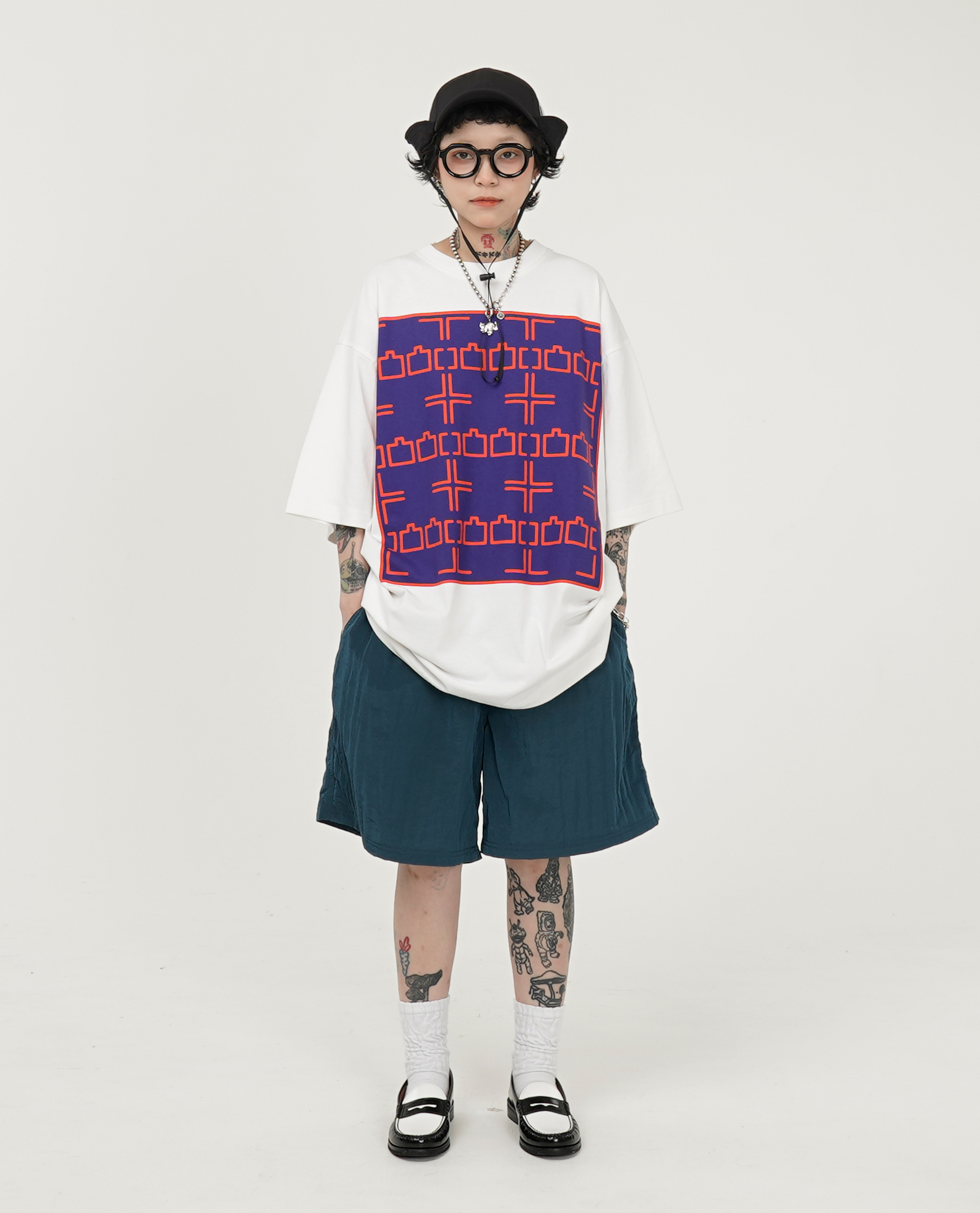 The Trilogy Tapes TTT DASHED LINE T-SHIRT - 25SS