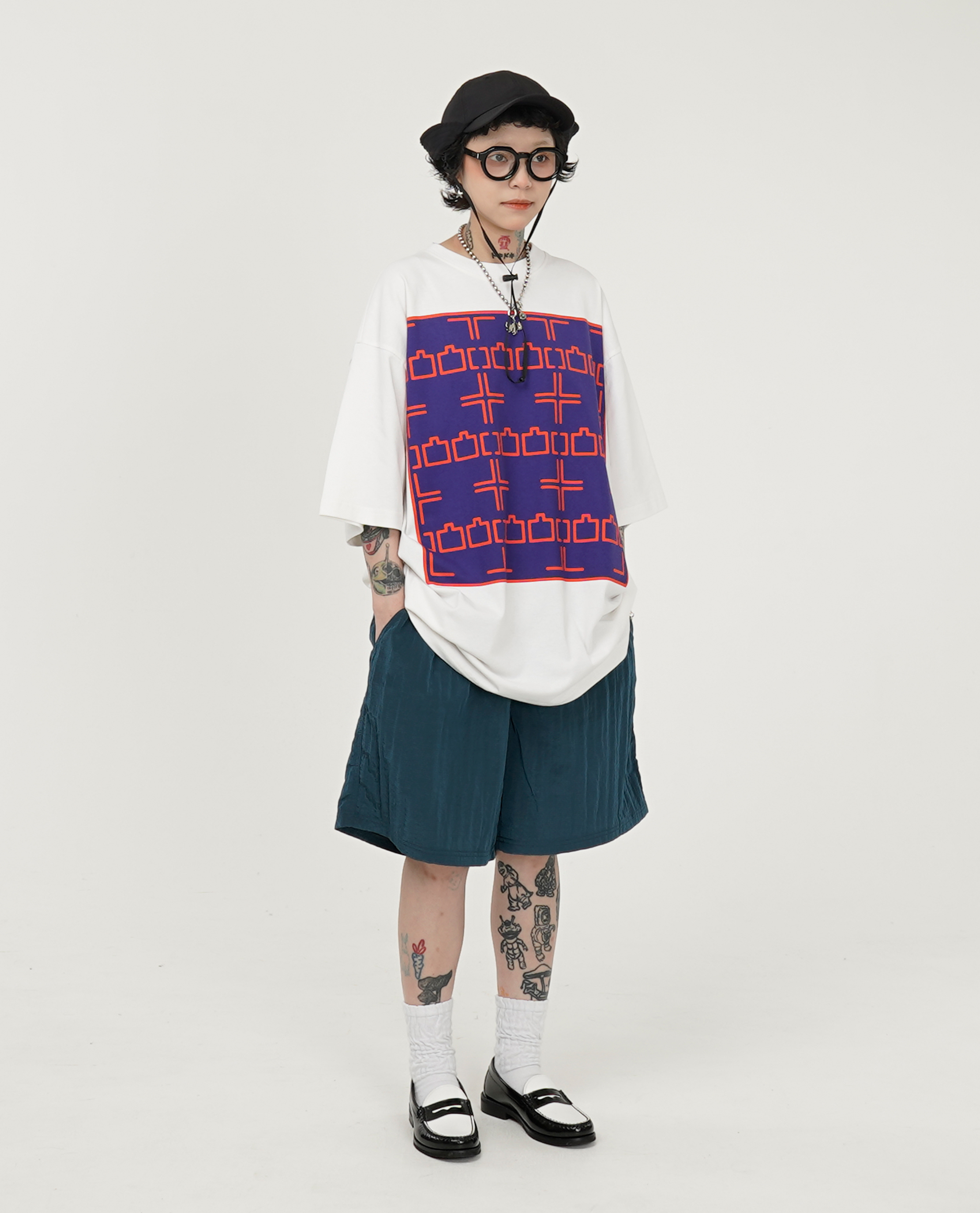 The Trilogy Tapes TTT DASHED LINE T-SHIRT - 25SS