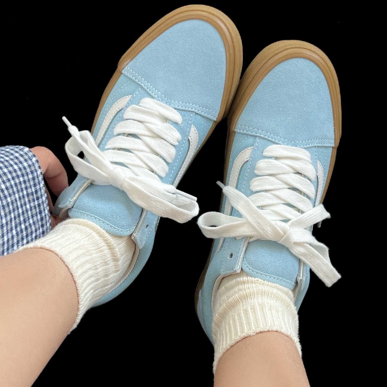 VANS PREMIUM LX OLD SCHOOL 天空藍 焦糖底 水藍 滑板鞋 男女款 VN000D56CAU