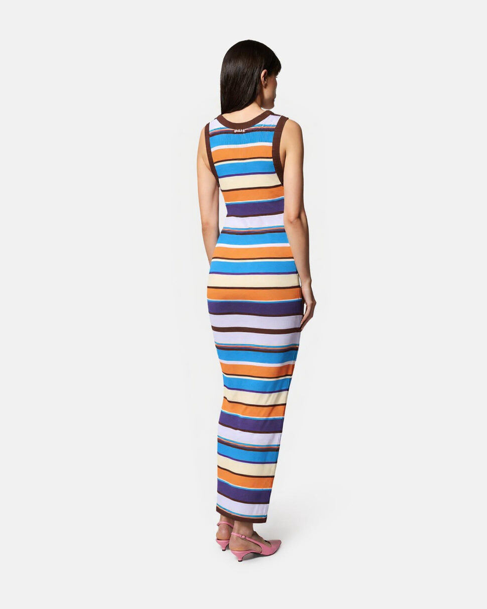 【Silvian Heach】彩色直條無袖長洋裝